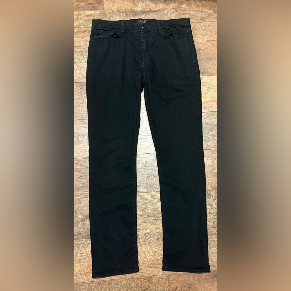 7 For All Mankind 7th Jen Black Slim Straight Leg Denim Jeans Size 10